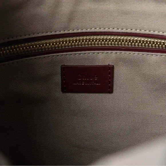 Chloe Smooth Calfskin Medium Roy Bucket Bag Plum Purple - Picture 7 of 11